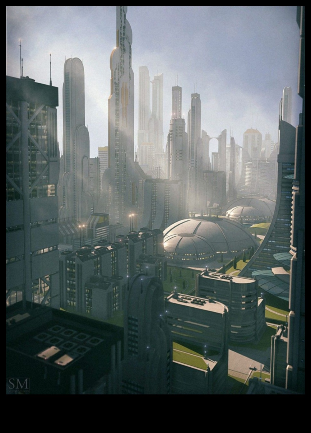 אוטופיה עירונית נוף עירוני אופנתי של העתיד 2 אוטופיה עירונית: מדמיינת נוף עירוני אופנתי